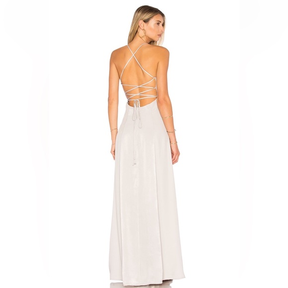 House of Harlow 1960 x Revolve Heidi Maxi in Silver, Size M - Picture 3 of 6